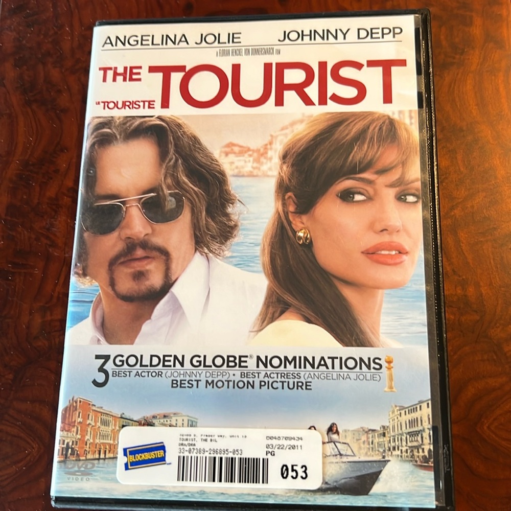 Assorted movies 3/$10 “The Tourist” starring Angelina Jolie, and Johnny Depp